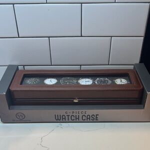 Woodbury 6 piece Brown Watch Case